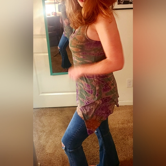 Boho Style Fashion Fuse ty-dye Tank top-S - Picture 4 of 14